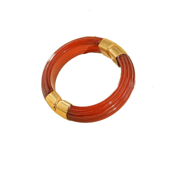 Eclat Paris Burgundy Resin Magnetic Statement Bracelet