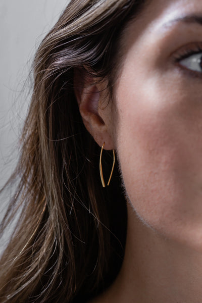 One & Eight Gold Drop Earrings