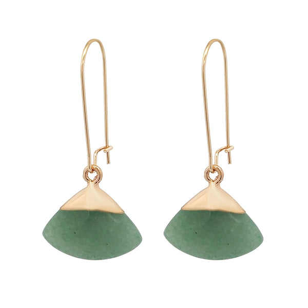 Amorino Gift Boxed, Pale Green Stone Drop Earrings,