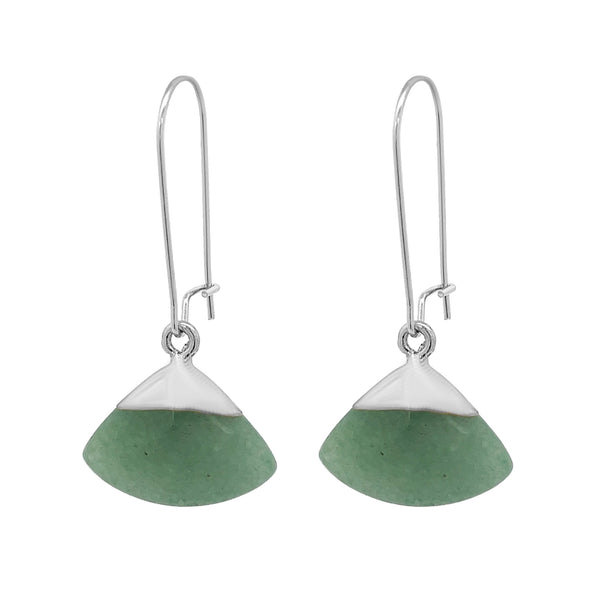 Amorino, Gift Boxed, Pale Green Stone Drop Earrings