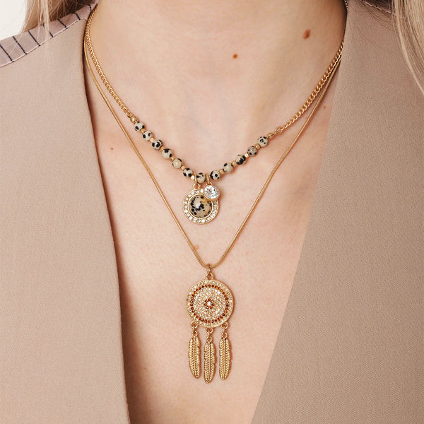 Bibi Bijioux Gold Dreamcatcher Necklace