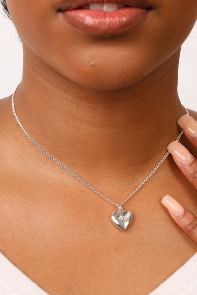 Caramel Jewellery Silver Cherish Heart Necklace