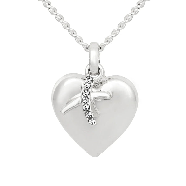 Caramel Jewellery Silver Cherish Heart Necklace