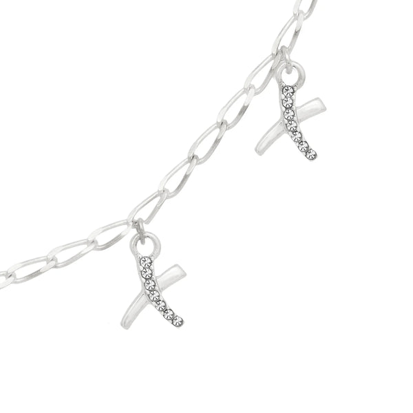 Caramel Jewellery Silver Kisses Necklace