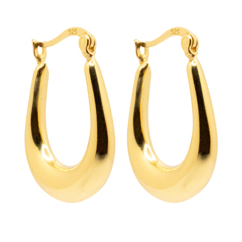 Piccadilly Lily Gold Chunky Hoop Earrings