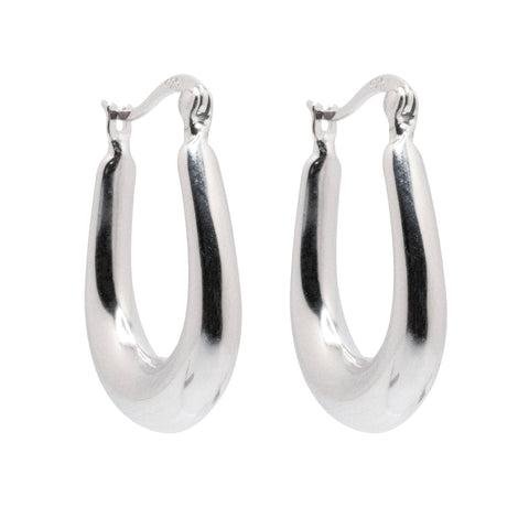Piccadilly Lily Sterling Silver Chunky Hoop Earrings