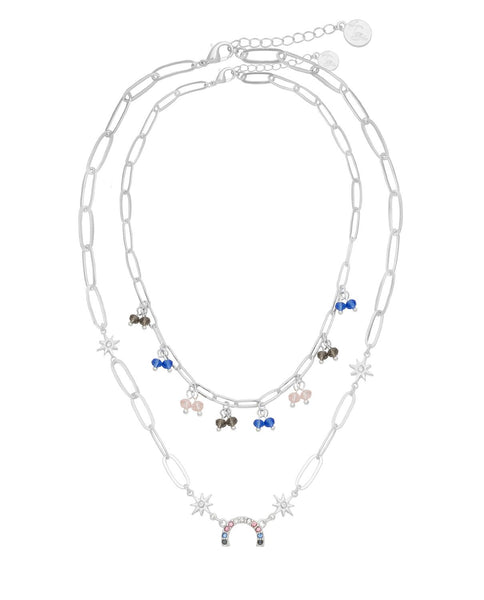 Bibi Bijoux, Kate Thornton Silver 'Hope' Beaded Necklace