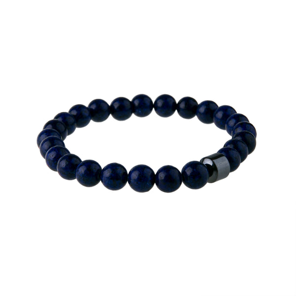 Piccadilly Lily Matt Black Onyx Gemstone Stretch Bracelet
