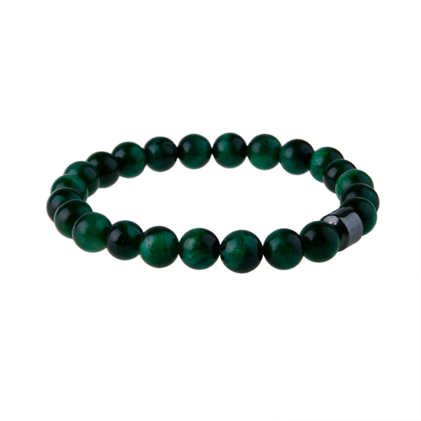 Piccadilly Lily Green Tiger Eye Gemstone Stretch Bracelet
