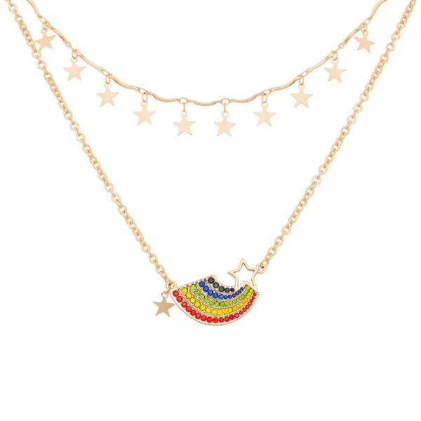 Bibi Bijoux, Kate Thornton, Gold 'Somewhere Over The Rainbow' Necklace