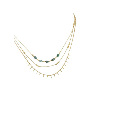Kapyco Paris African Turquoise Triple Necklace