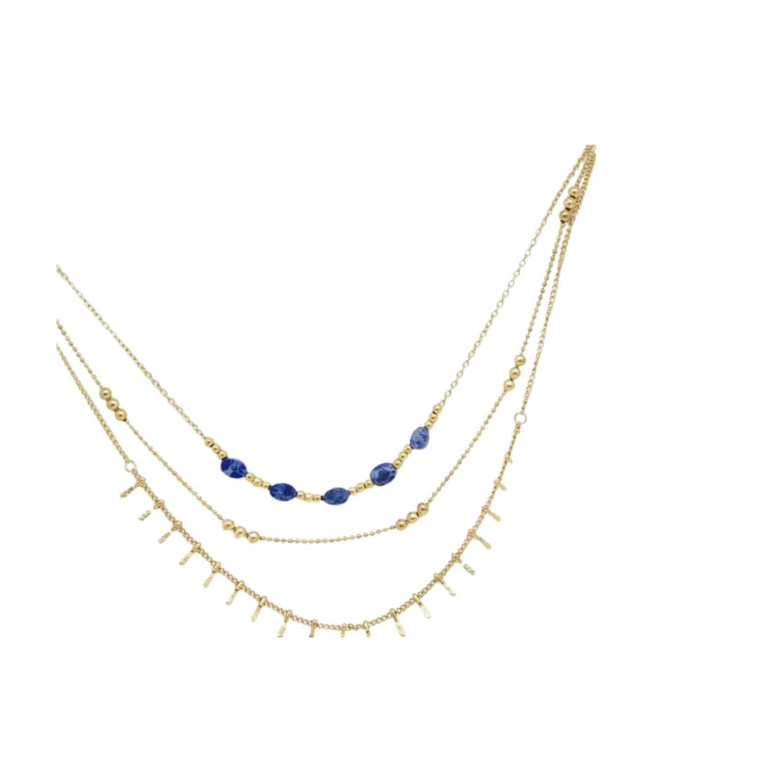 Kapyco Paris Lapis Lazuli Triple Necklace