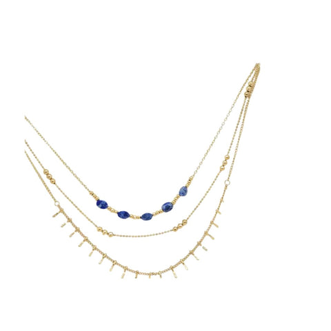 Kapyco Paris Lapis Lazuli Triple Necklace