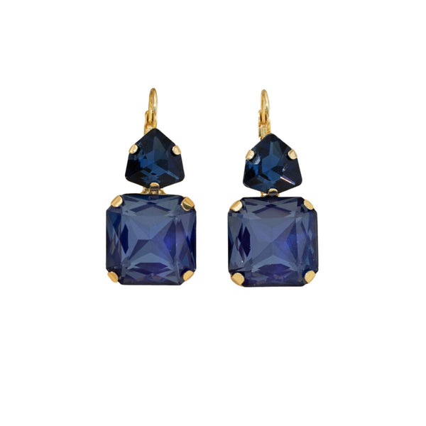 Blossom Navy Crystal Dropp Earrings