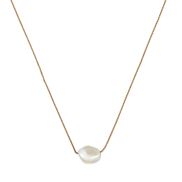 One & Eight Pearl Cord Necklace