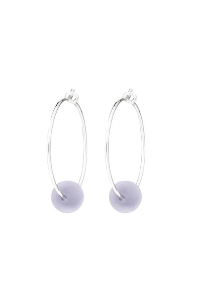 One & Eight Periwinkle Hoop Earrings