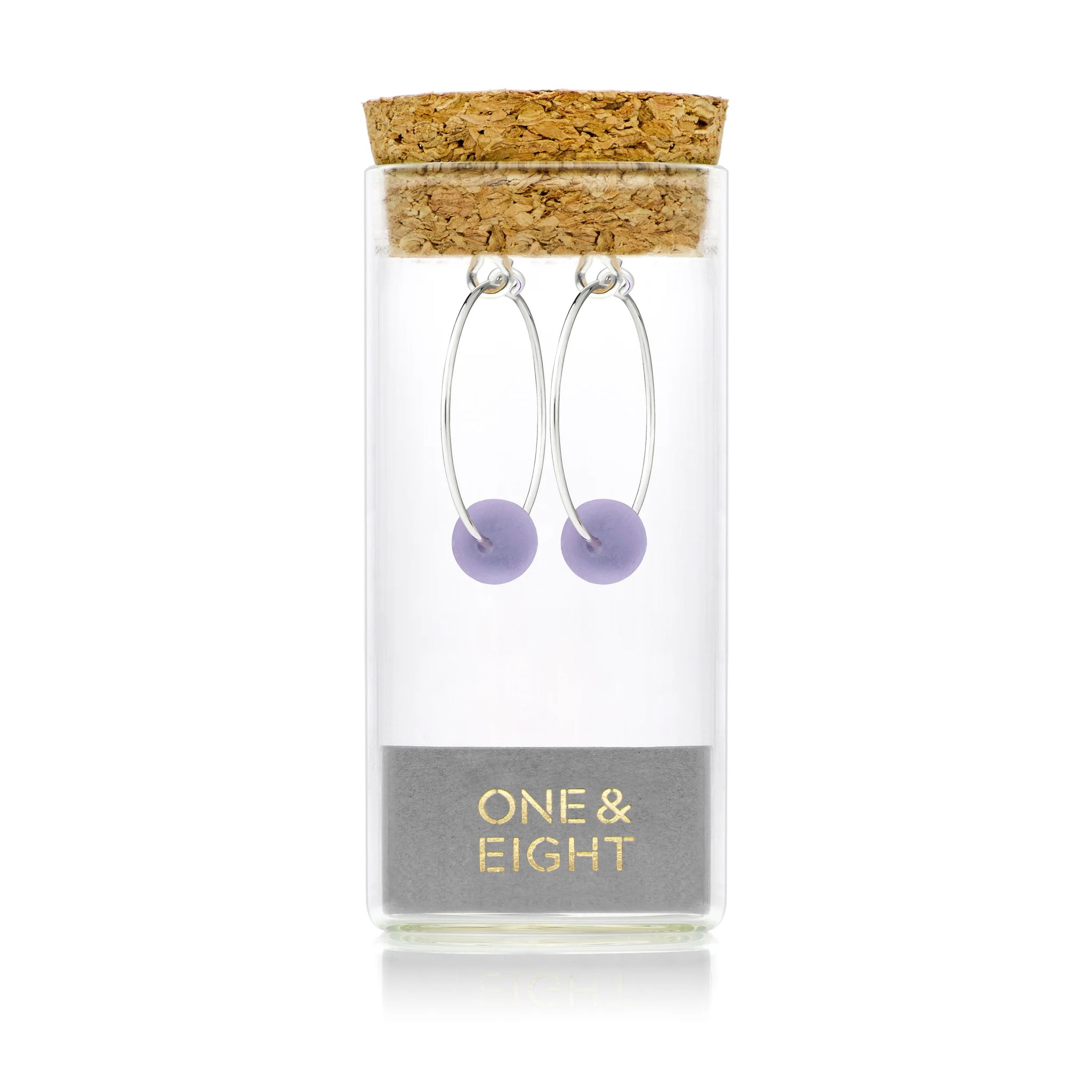 One & Eight Periwinkle Hoop Earrings