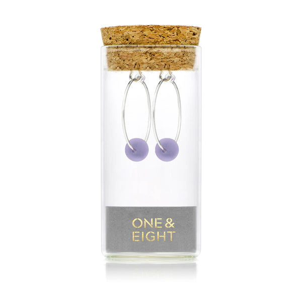 One & Eight Periwinkle Hoop Earrings