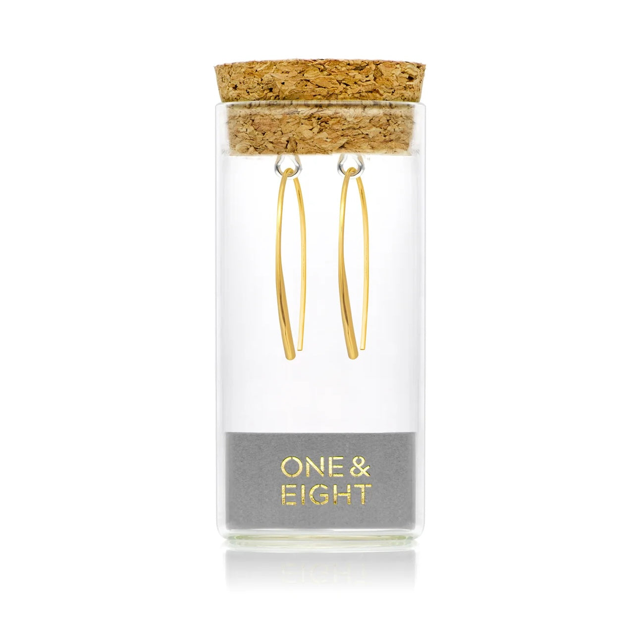 One & Eight Gold Drop Earrings