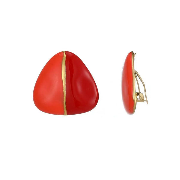 Belle Jewellery Orange Statement Clip On Earrings