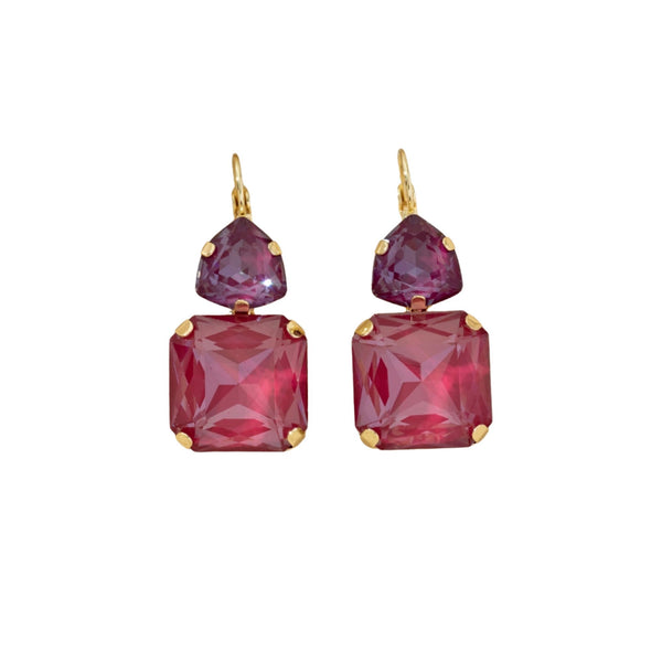 Blossom Pink Crystal Drop Earrings