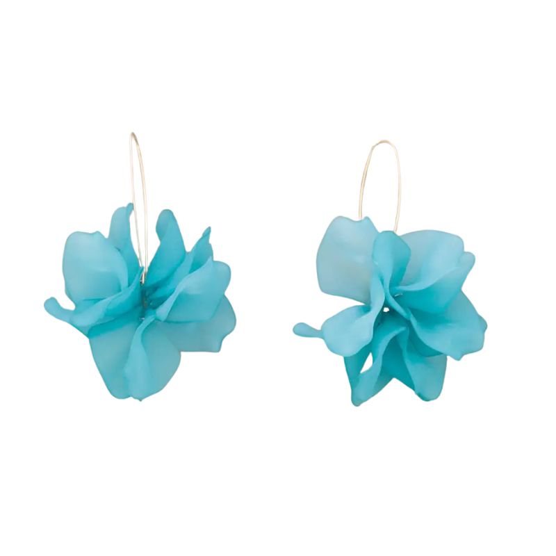 Sonata Turquoise Resin Statement Drop Earrings