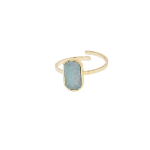 Kapyco Paris Amazonite Adjustable Ring