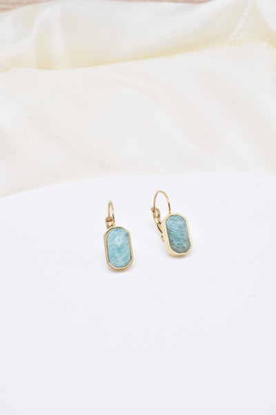 Kapyco Paris Amazonite Gold Earrings