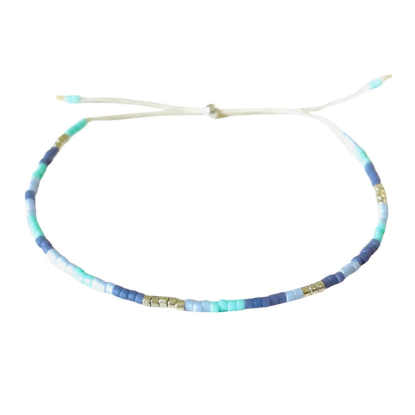 Atteline Turquoise & Blue Miyuki Bead Bracelet