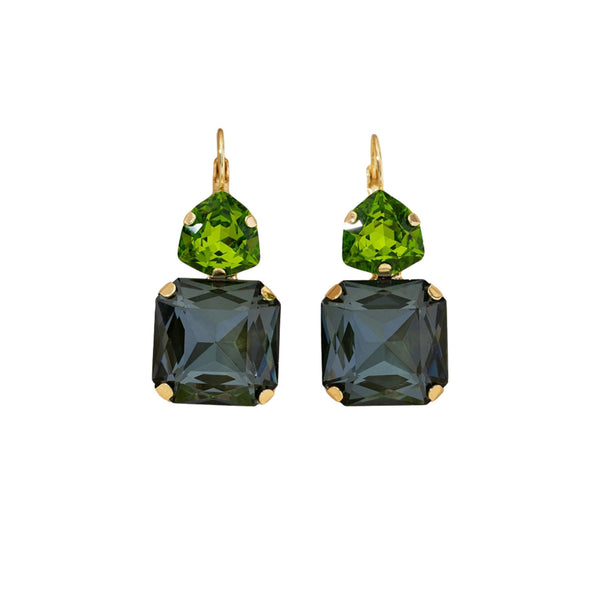 Blossom Green Crystal Drop Earrings