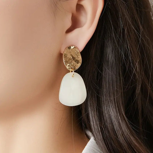 Belle Jewellery Blue Resin Clip On Statement Earrings