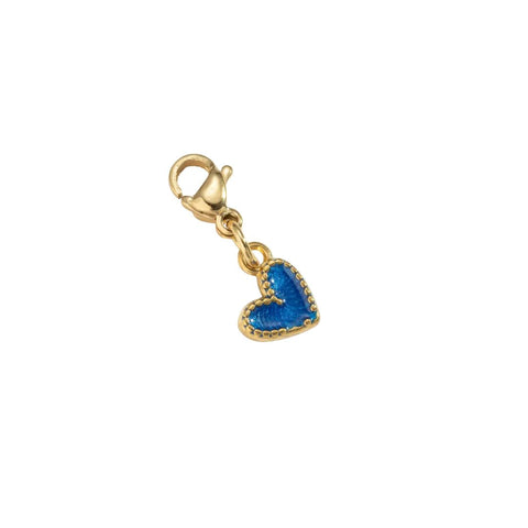 Cosmos Blue Heart Charm for Charm Necklace/Bracelet
