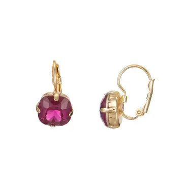 Belle Jewellery Pink Crystal Sleeper Earrings