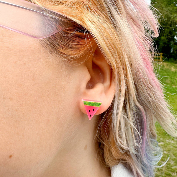 Sily Loaf Watermelon Stud Earringns