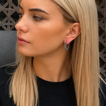 The Narratives Bestselling Burgundy Mini Hoop Earrings