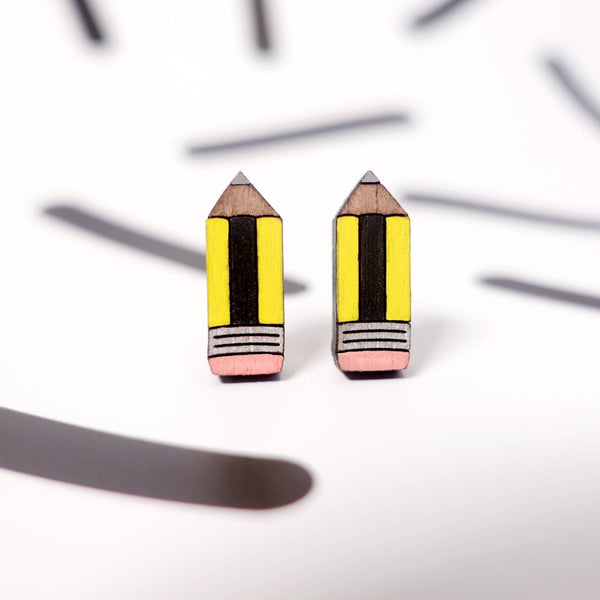 Silly Loaf Pencil Stud Earrings
