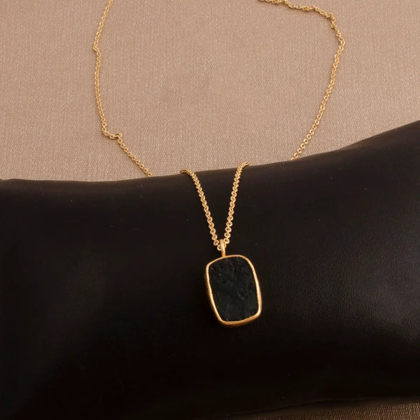 El Joyero Raw Moss Agate Gemstone Necklace