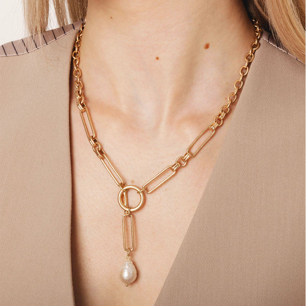 Bibi Bijoux Pearl Elegance Drop Pendant Necklace