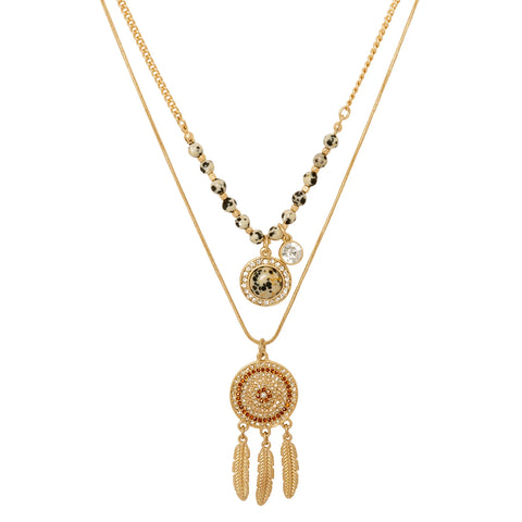 Bibi Bijioux Gold Dreamcatcher Necklace