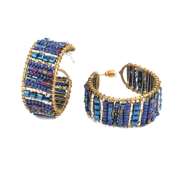 my-doris-blue-hand-beaded-wrapped-hoop-stud-earrings