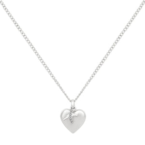 Caramel Jewellery Silver Cherish Heart Necklace