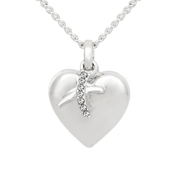 Caramel Jewellery Silver Cherish Heart Necklace
