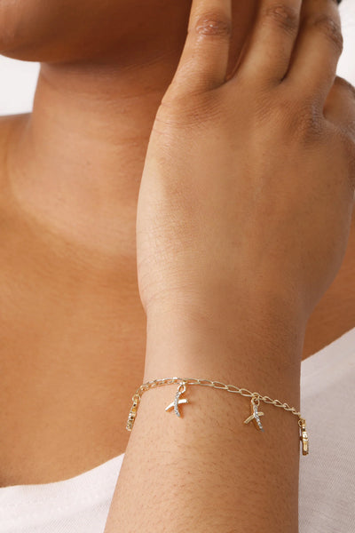 Caramel Jewellery Gold Kisses Bracelet