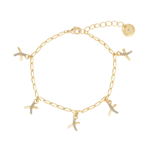 Caramel Jewellery Gold Kisses Bracelet