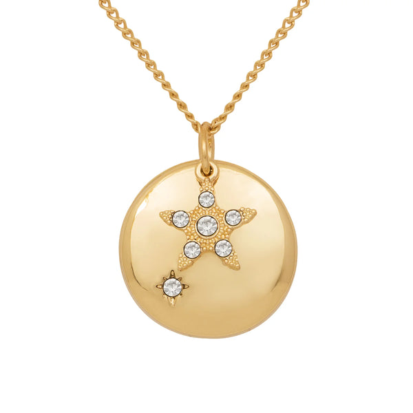 Caramel Jewellery Gold Triple Layered Disc Necklace