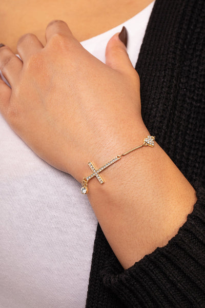 Caramel Jewellery Gold Crystal Gold Friendship Bracelet