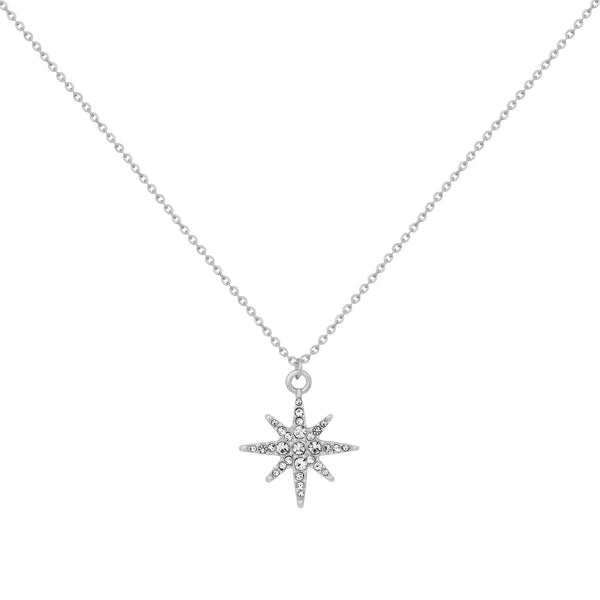 Caramel Jewellery Silver Crystal Star Necklace