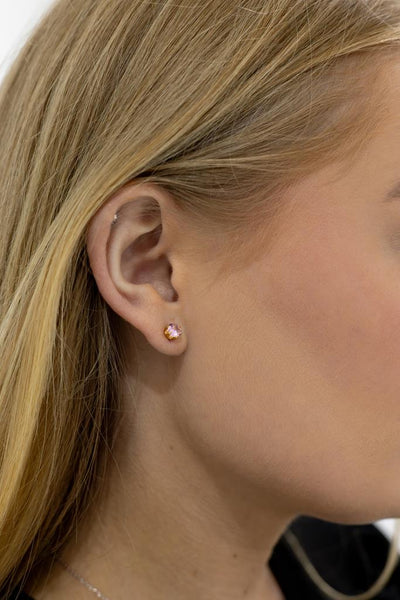 Last True Angel Blush Pink Crystal Stud Earrings