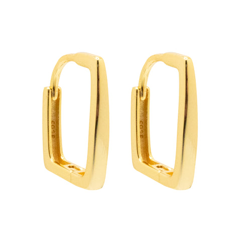 Piccadilly Lily Gold Rectangle Earrings