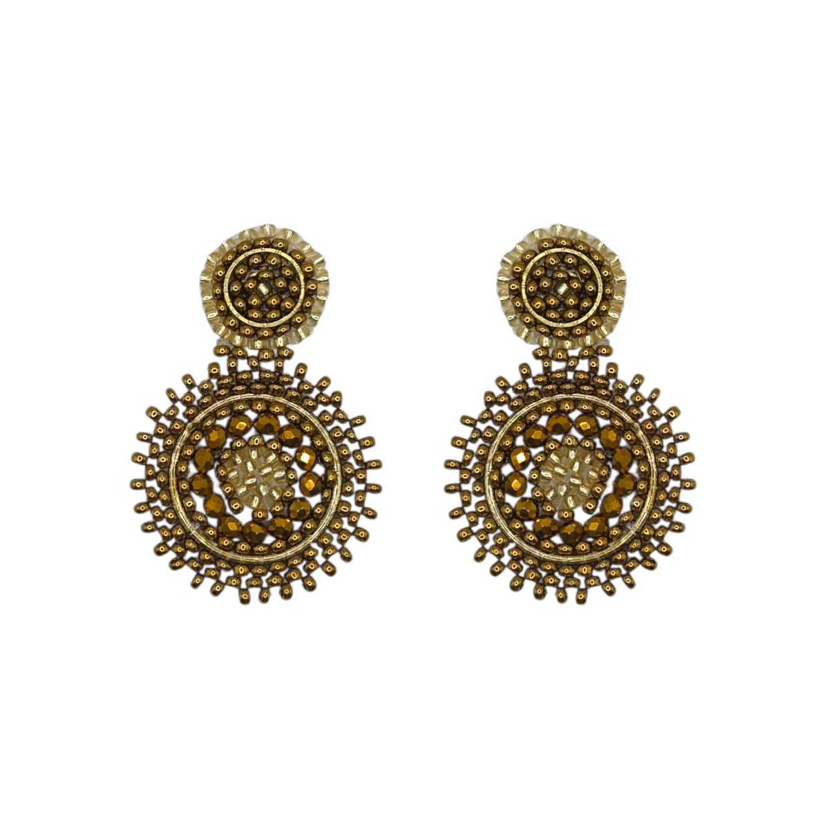 The Narratives Mini  Bronze Beaded Stud Earrings